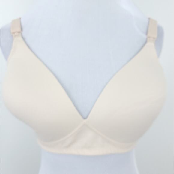 Leading Lady Seamless Nursing Bra 40D Beige #454, Soft Cup, One Handed Clips - Picture 1 of 6